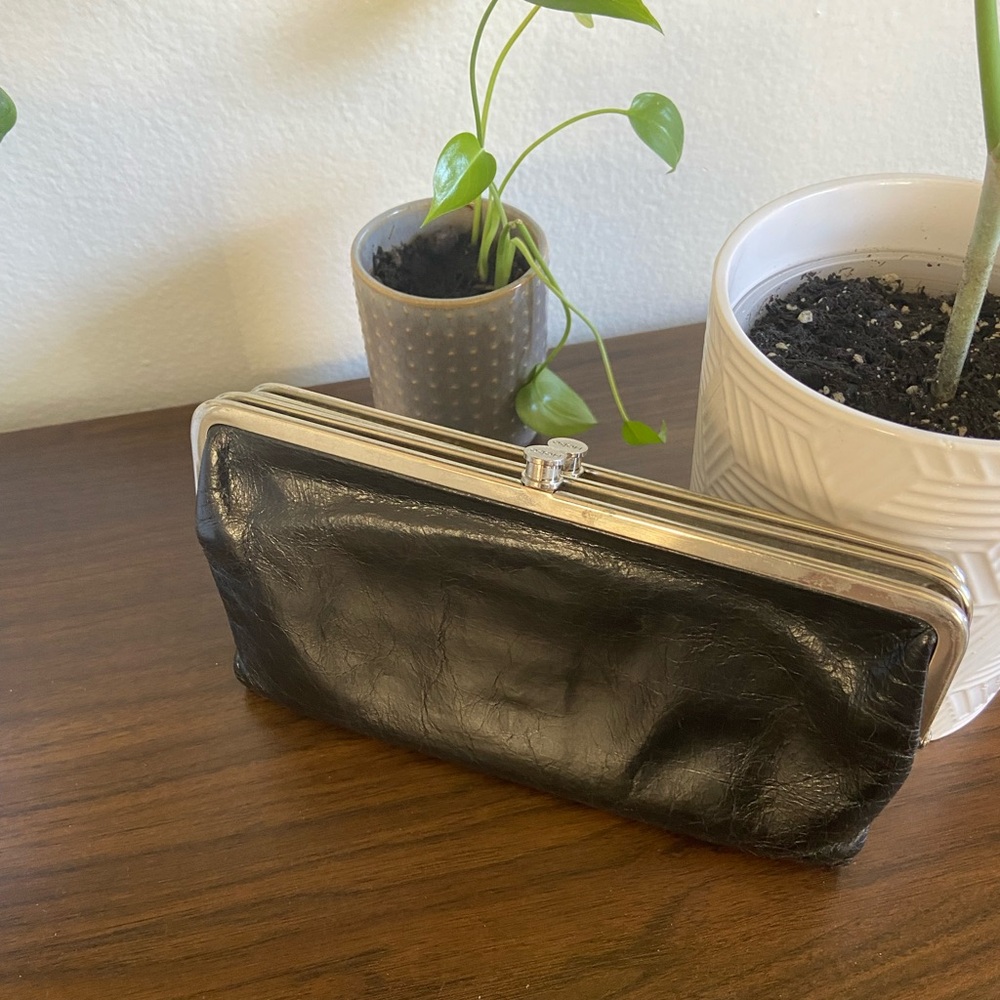HOBO Black Leather Clutch